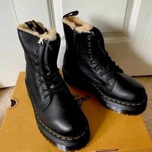 New in box Dr. Martens Jadon boot, black.